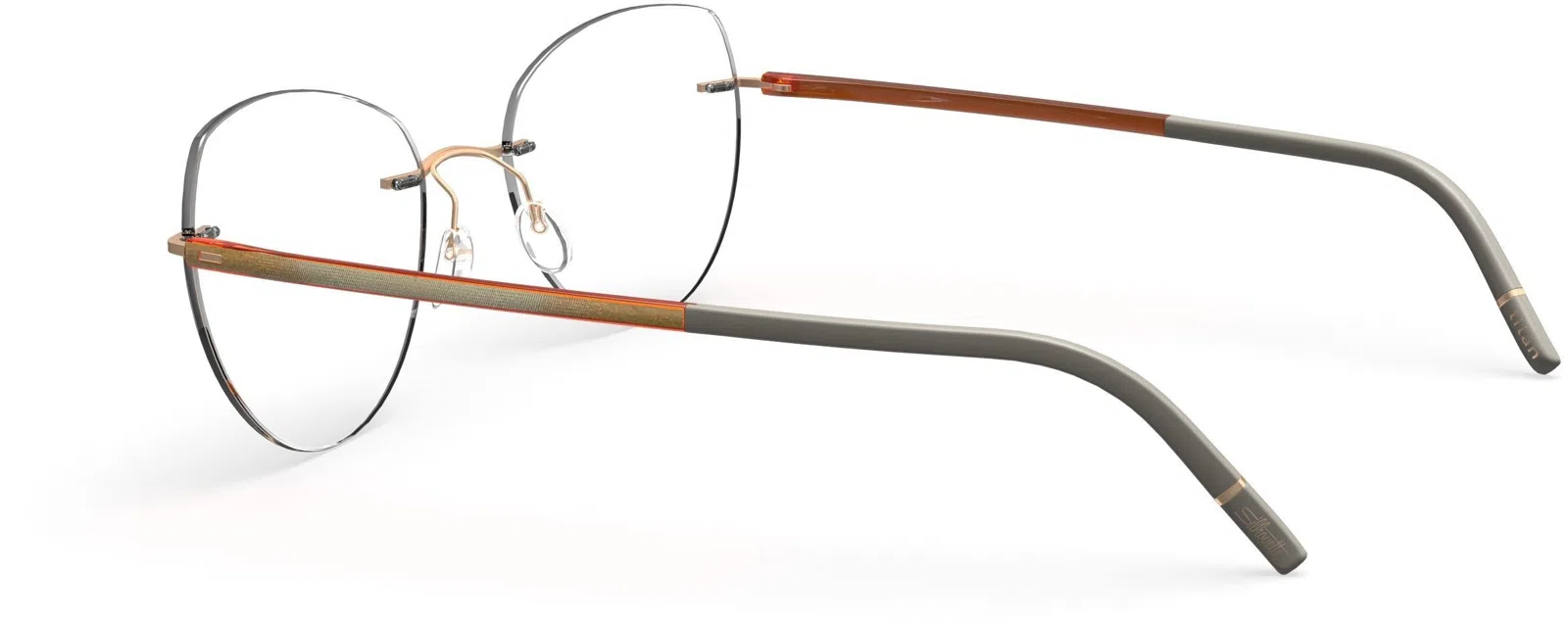 Silhouette The Wave Color Groove Demo Rimless 5567 Eyeglasses - view 48